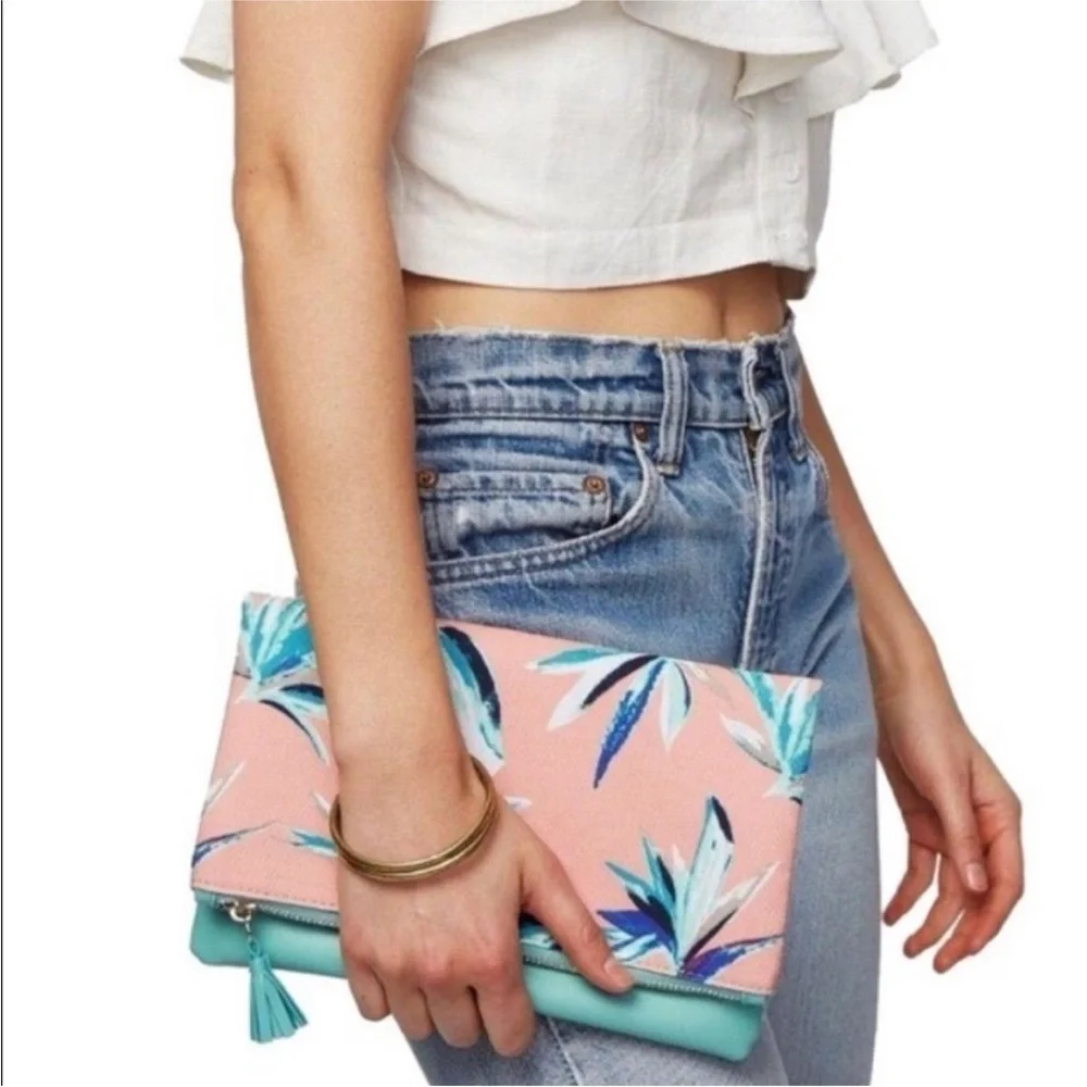 Rachel Pally Reversible Clutch Birds of Paradise